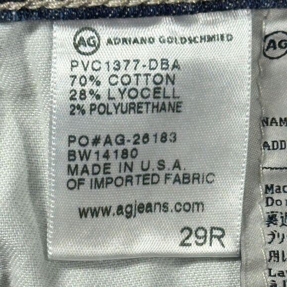 AG Adriano Goldschmied Stevie Ankle Jeans Womens 29R Slim Straight Stretch USA - Picture 8 of 14